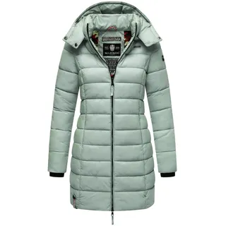 MARIKOO Damen Wintermantel Steppmantel Abendsternchen | Länge: po-bedeckend | Wärmegrad 3 von 3 – warm wattiert | abnehmbare Kapuze | taillierter Schnitt - S