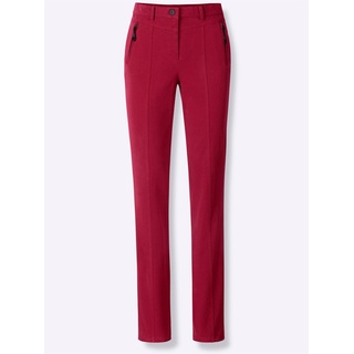 Bequeme Jeans COSMA Gr. 24, Kurzgrößen, rot (dunkelrot) Damen Jeans