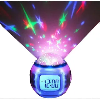Led-digitalwecker Mit Sternenprojektor, Musik, Kalender, Timer Und Thermometer Für Kinder Und Kleinkinder
