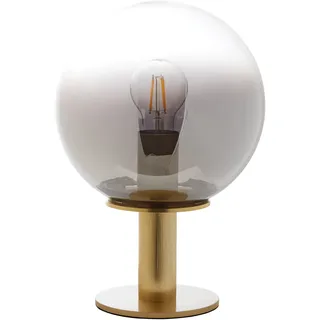 Tischleuchte BRILLIANT "Gould" Lampen Gr. Ø 22,00 cm Höhe: 31,00 cm, goldfarben (gold, rauchglas) Tischlampen Ø 22 cm, 32 cm Höhe, E27, MetallRauchglas,