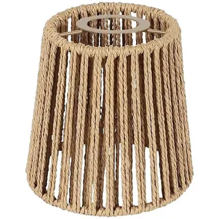 Rattan Lampenschirm Boho E27 Lampenschirme (14x14x10cm) | für Stehlampe Tischlampe Pendelleuchten Hängelampenschirme