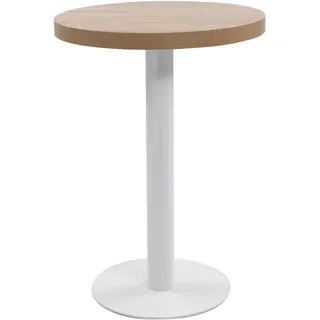 deluke Bistrotisch Ø 60 x 75 cm Hellbraun/Weiß