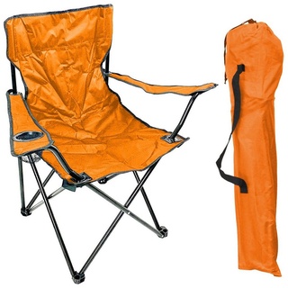 Mojawo Anglersessel mit Getränkehalter und Tasche Orange