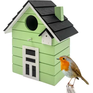 Buntes Vogelhaus & Nistkasten aus MDF-Holz – ca. 20 x 17 x 12 – Lime