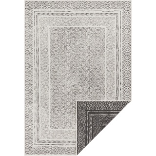Teppich HOME AFFAIRE "Bernard" Teppiche Gr. B/L: 240 cm x 340 cm, 5 mm, 1 St., schwarz (schwarz, creme) Esszimmerteppiche