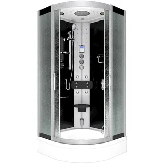 AcquaVapore Duschkabine Komplettdusche Fertigdusche Dusche D46-53M1-EC 90x90 cm mit 2K Scheiben Versiegelung