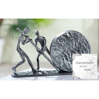 GILDE Dekoobjekt Handgefertigte Deko Skulptur aus Eisen " Gemeinsam sind wir Stark " an