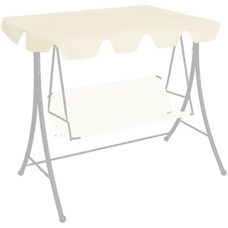 vidaXL Ersatzdach für Hollywoodschaukel 150/130 x 70/105 cm Polyester Creme