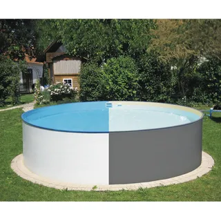 Pool, Anthrazit, 4-teilig, Freizeit, Pools und Wasserspaß, Pools, Stahlwandpools