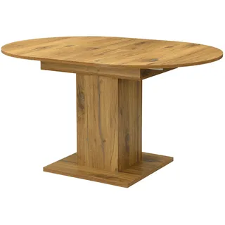 B&D home Säulen-Esstisch WIM, Esszimmer Tisch rund, Küchentisch, ausziehbar, 100-140 x 100 cm, für 4-6 Personen, in verschiedenen Farben wählbar
