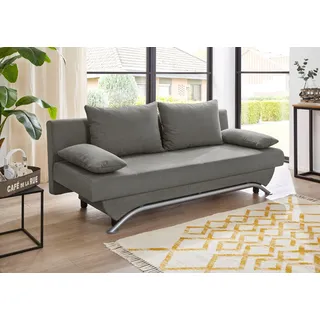 Jockenhöfer Schlafsofa Kunstleder 2-Sitzer Grau
