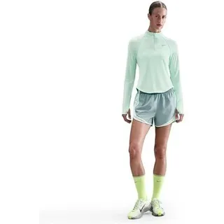 NIKE Damen T-Shirt W NK TEMPO SWSH HBR DF HZ TOP, Größe L in Grün MINT FOAM/WHITE