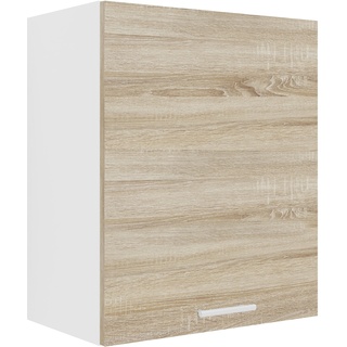 Vcm Küchenschrank Breite 50 Cm Holztür Hängeschrank Küche Küchenmöbel Esilo (Farbe: Weiß / Sonoma-Eiche)