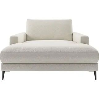 Home affaire Chaiselongue Downtown Loungemöbel zum Relaxen, B/T/H: 132/170/84 cm, auch in Bouclé, Cord und Easy care - leicht mir Wasser zu reinigen weiß