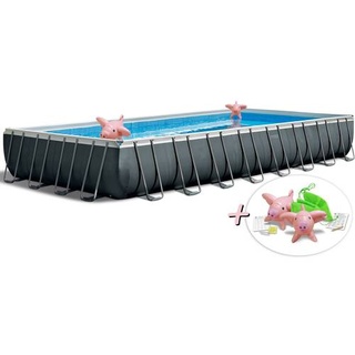 INTEX 26374GN Ultra XTR Frame Pool-Set, 975x488x132cm + aufblasbare Schwimmtiere