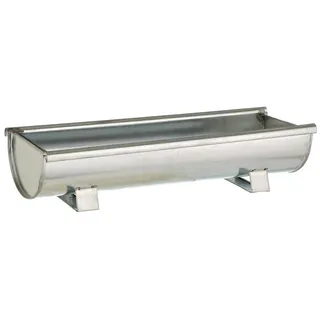 Dehner Blumenkasten Dachrinne in verschiedenen Größen, silber silberfarben 30 cm x 10 cm x 17 cm