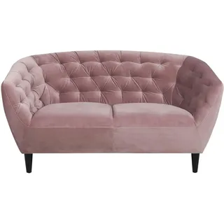Actona Chesterfield Sofa Stoff 2-Sitzer Rosa