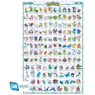 - POKEMON Poster Hoenn Pokemon English (91.5 x 61cm) - Plakat