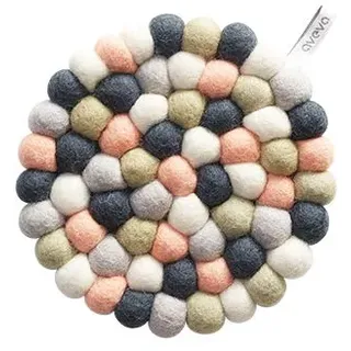 Aveva Filz Deko Untersetzer Topfuntersetzer rund Reiner Wollfilz, Aveva:Bubblepastel