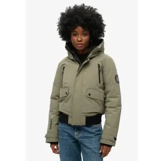 Superdry für Damen. W5011824A Gesteppte Bomberjacke City grün (XS), Lässig, Recyceltes Polyester, Nachhaltig