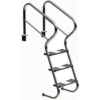 Ideal Edelstahl Modell 53 Treppenleiter Edelstahl 3-stufig 103,2 cm