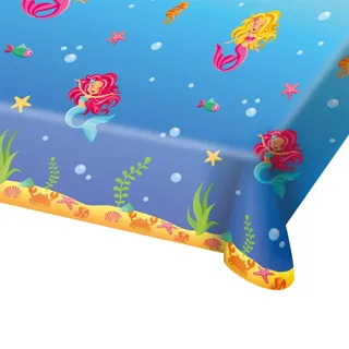 Folat 65213 - Geburtstag & Party - Tischdecke Meerjungfrau 180x130cm
