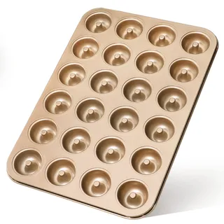 webake Donutform Mini Donut Backform 4,5 cm Kleine Kuchenform Antihaft 24 Vertiefungen für Donuts, Muffins, Brownies, Kuchen