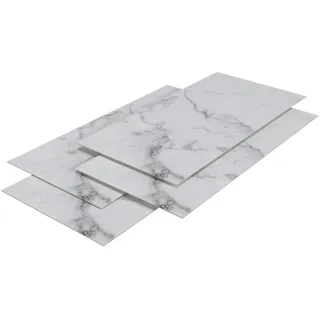 neu.haus [neu.haus] Duschrückwandset Bladel 4er Set 120 x 60 cm White Marble