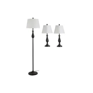 Homcom Tischlampen-Set Schwarz 2 St.