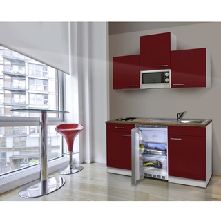 RESPEKTA Küchenblock »KB150WRMI«, mit E-Geräten, Gesamtbreite: 150 cm - rot