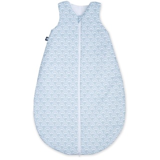 Julius Zöllner Baby Sommerschlafsack aus 100% Baumwolle, Größe 70 , 6-12 Monate, Standard 100 by OEKO-TEX, made in Germany, Wolkenbogen