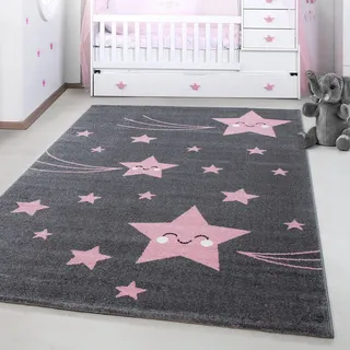 Ayyildiz Kids 610 Kinderteppich 120 x 170 cm Grau/Pink