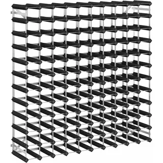 vidaXL Kiefernholz Massiv Weinregal für 120 Flaschen Flaschenregal Flaschenständer Weinständer Weinflaschenregal Regal Weinschrank Schwarz