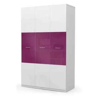 Schrank Kleiderschrank Kinder Kinderzimmer Unisex Kinderzimmer Möbel Lila Weiß