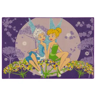 Disney Mädchenteppich Kinder violett Fee Teppich Tinkerbell 95x133cm