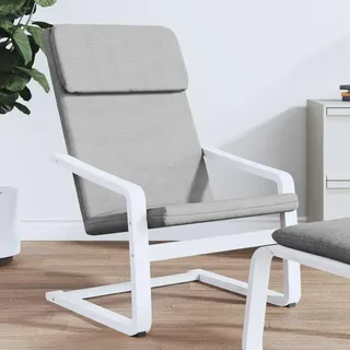 vidaXL Relaxsessel Hellgrau Polyester 82 x 98 x 82 cm Grau mit Kissen