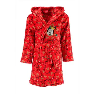 Disney Minnie Mouse Kinderbademantel Kinder Mädchen Bademantel Morgenmantel rot 98