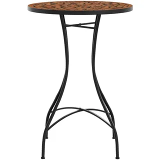 vidaXL Mosaik-Bistrotisch Ø 50 x 70 cm Keramik Terrakotta/Orange