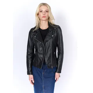 Lederjacke FREAKY NATION "Biker Princess", Damen, Gr. L(40), schwarz, Oberstoff: 100% Leder. Futter: 100% Baumwolle, figurbetont, Jacken