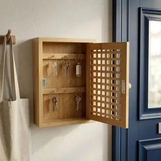 boximo Schlüsselschrank KIZU 19 x 27 x 6 cm Braun