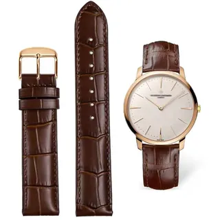 FOUUA Uhrenarmbänder Band Echtes Leder Armband Alligator Geprägte Ersatzarmbänder Armband Gold Silber Roségold 12 13 14 15 16 17 18 19 20 21 22 24 mm