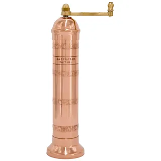 Alexander Home The Original Griechische Salzmühle 22,9 cm Hoch | Europäische Salzmühle Mit Kurbel | Manuelle Salz Nachfüllbar - Kupfer