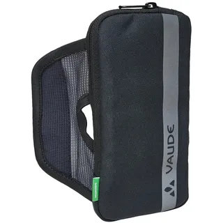 VAUDE Smartphone-Tasche, gepolstert – Black | Handytasche für Rucksack-Schulterträger mit Klettverschluss – Handyhülle gepolstert für Geräte bis 5,1 Zoll