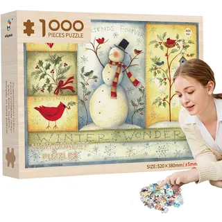 Kaxenig Adventskalender 2023 Puzzle, Puzzles Für Countdown Bis Weihnachten Jigsaw Puzzle 1000 Teile Weihnachten Geschenke, Für Erwachsene Und Kinder Weihnachtskalender Geschenk