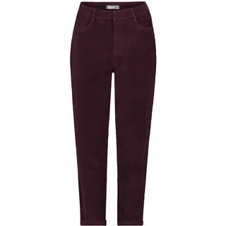 Eight 2 Nine Damen Kordhose MOM Fit mit Aufschlag Dark-red XS