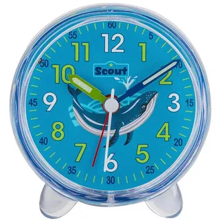Scout Kinderwecker Favorit Quarzwecker, Geschenkidee, Kinderzimmer, Jungen, Schulanfang, Wal weiß