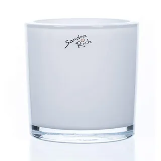 Windlicht Kerzenglas Blumenübertopf Glas "Spring Emotion HEAVY" 10 cm weiß