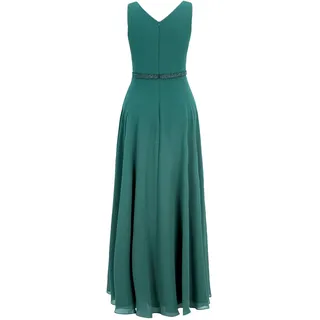 Vera Mont Abendkleid Plissee Dunkelgrün 50