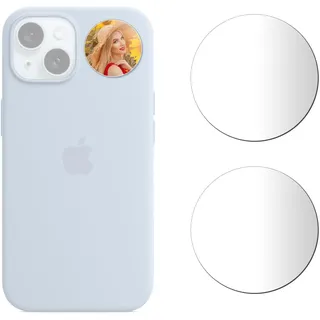 2 Stück Klebe Selfie Spiegel für Handy Rück Kamera Reflexions Spiegel | 1,2 Zoll Rück Kamera Spiegel für Selfies und Vlog Aufnahmen mit Einfachem Kleben Smartphone Zubehör
