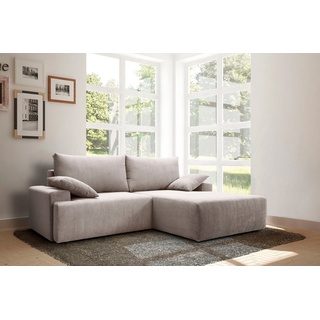 exxpo - sofa fashion Ecksofa, inklusive Bettfunktion und Bettkasten in verschiedenen Cord-Farben beige